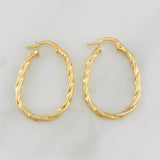 Candongas Mary Ovaladas 1.5g / 3cm Oro Amarillo 18K