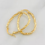 Candongas Mary Ovaladas 1.5g / 3cm Oro Amarillo 18K