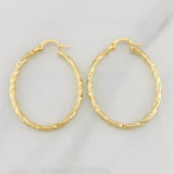 Candongas Mary Ovaladas 1.9g / 3.7cm Oro Amarillo 18K