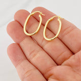 Candongas Jass Ovaladas 1.55g / 2.6cm Oro Amarillo 18K