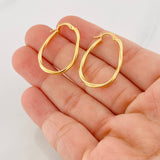 Candongas Arielle Ovaladas 1.4g / 3cm Oro Amarillo 18K