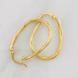 Candongas Arielle Ovaladas 1.4g / 3cm Oro Amarillo 18K