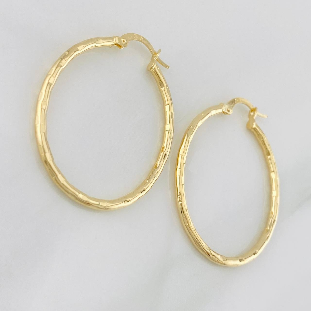 Candongas Lucero Ovaladas 1.9g / 3.7cm Oro Amarillo 18K