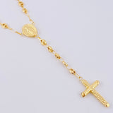 Rosario GC Diamantado Virgen Milagrosa 8.15g / 55cm / 4.2mm Oro Amarillo 18K