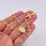 Rosario GC Diamantado Virgen Milagrosa 8.05g / 55cm / 4.2mm Oro Amarillo 18K