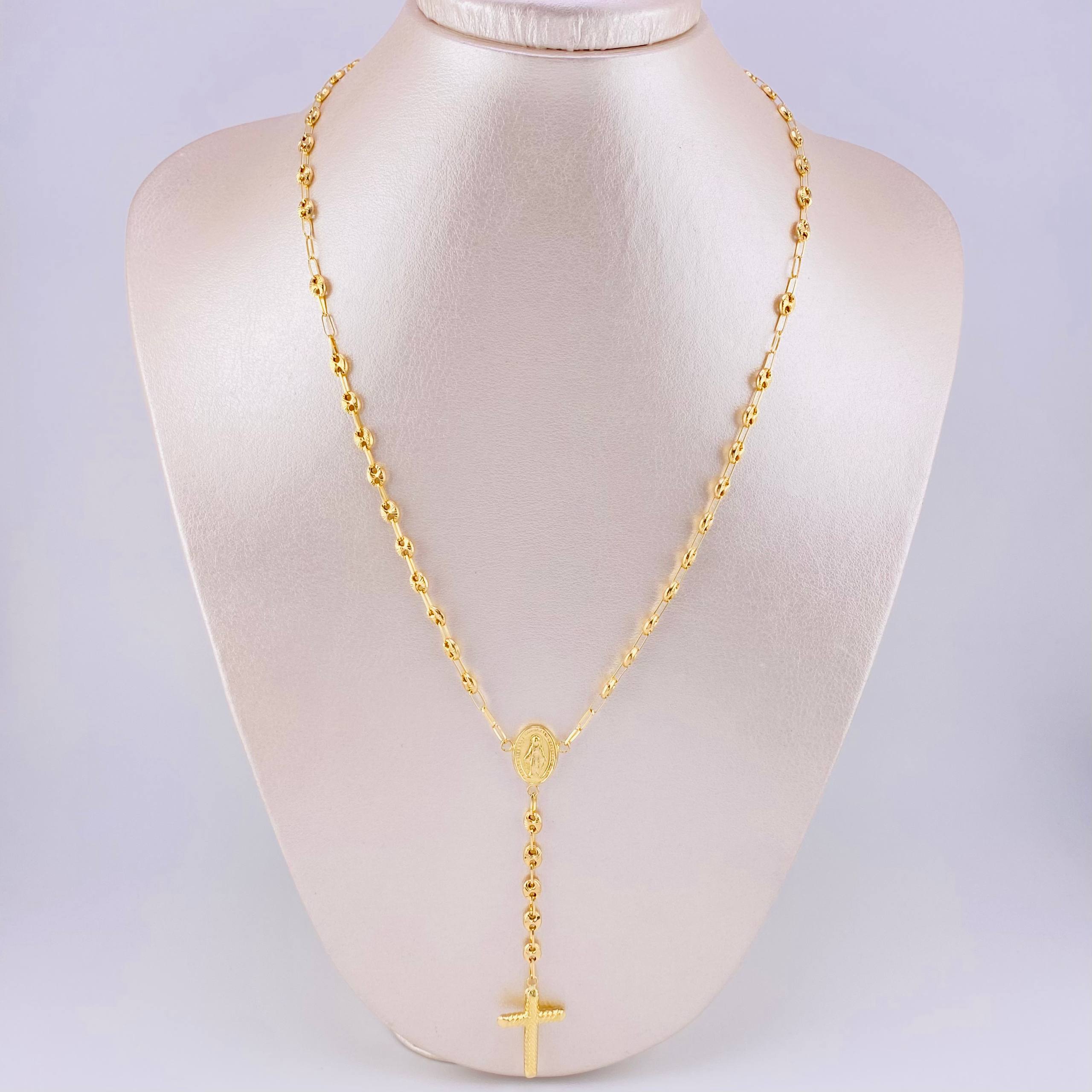 Rosario GC Virgen Milagrosa 7.25g / 55cm / 4.1mm Oro Amarillo 18K