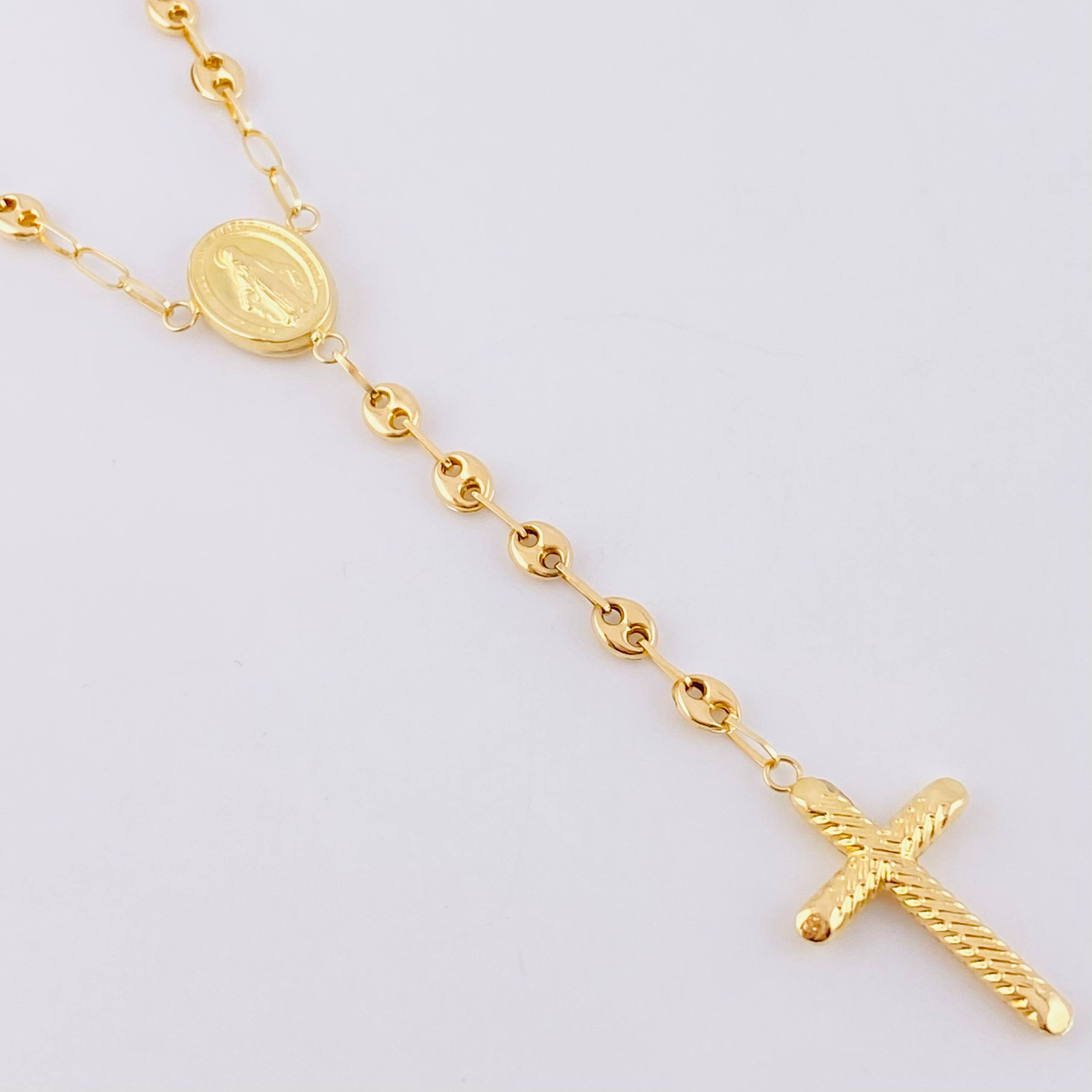Rosario GC Virgen Milagrosa 7.2g / 55cm / 4.1mm Oro Amarillo 18K
