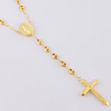 Rosario GC Diamantado Virgen Milagrosa 8.1g / 55cm / 4.2mm Oro Amarillo 18K
