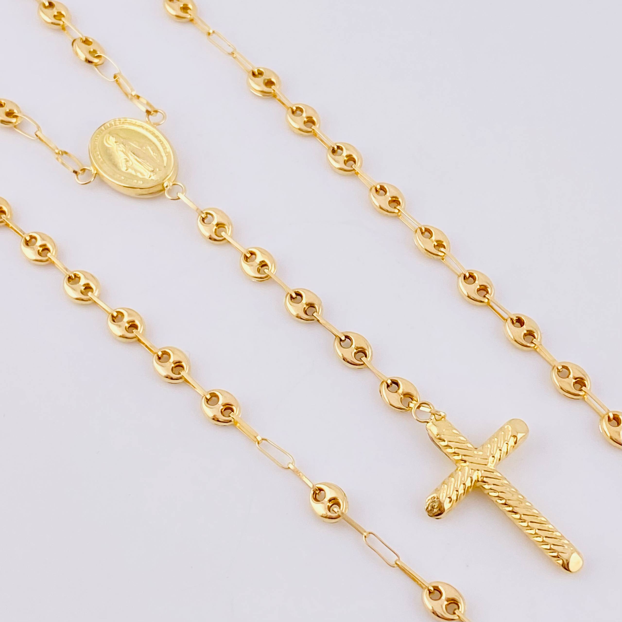 Rosario GC Virgen Milagrosa 7.2g / 55cm / 4.1mm Oro Amarillo 18K