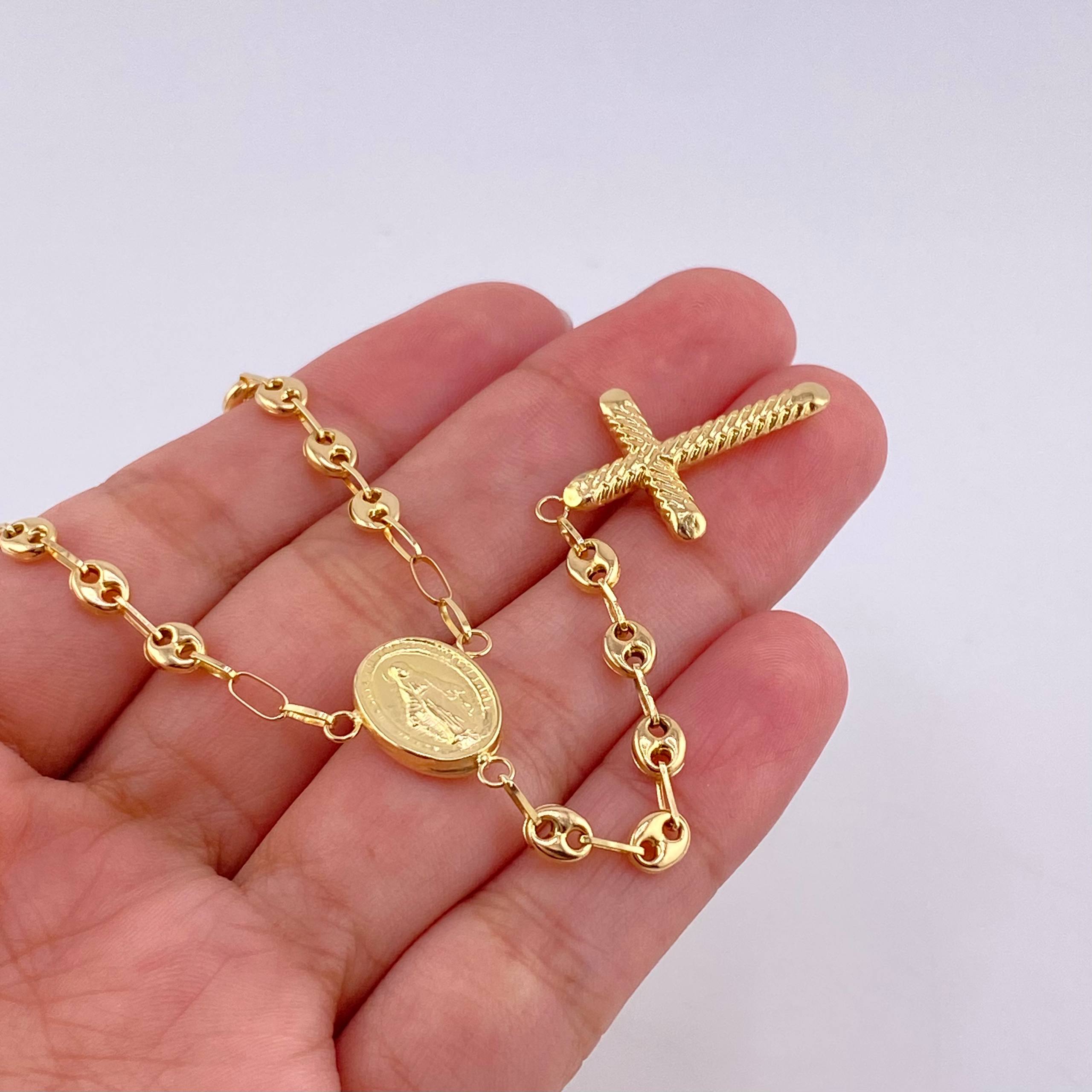 Rosario GC Virgen Milagrosa 7.2g / 55cm / 4.1mm Oro Amarillo 18K