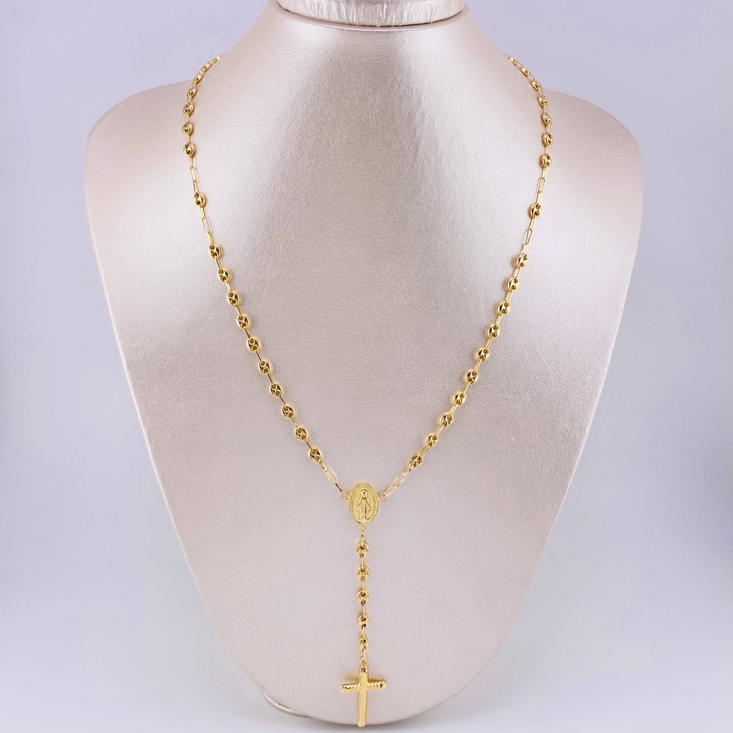 Rosario GC Virgen Milagrosa 7.2g / 55cm / 4.1mm Oro Amarillo 18K