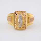 Anillo Virgen Milagrosa 7.8g / T9 Tres Oros 18K
