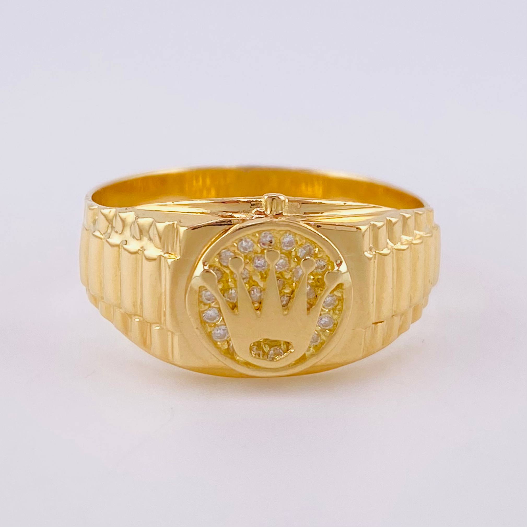 Anillo Correa Corona 3.95g / T9 3/4 Oro Amarillo 18K