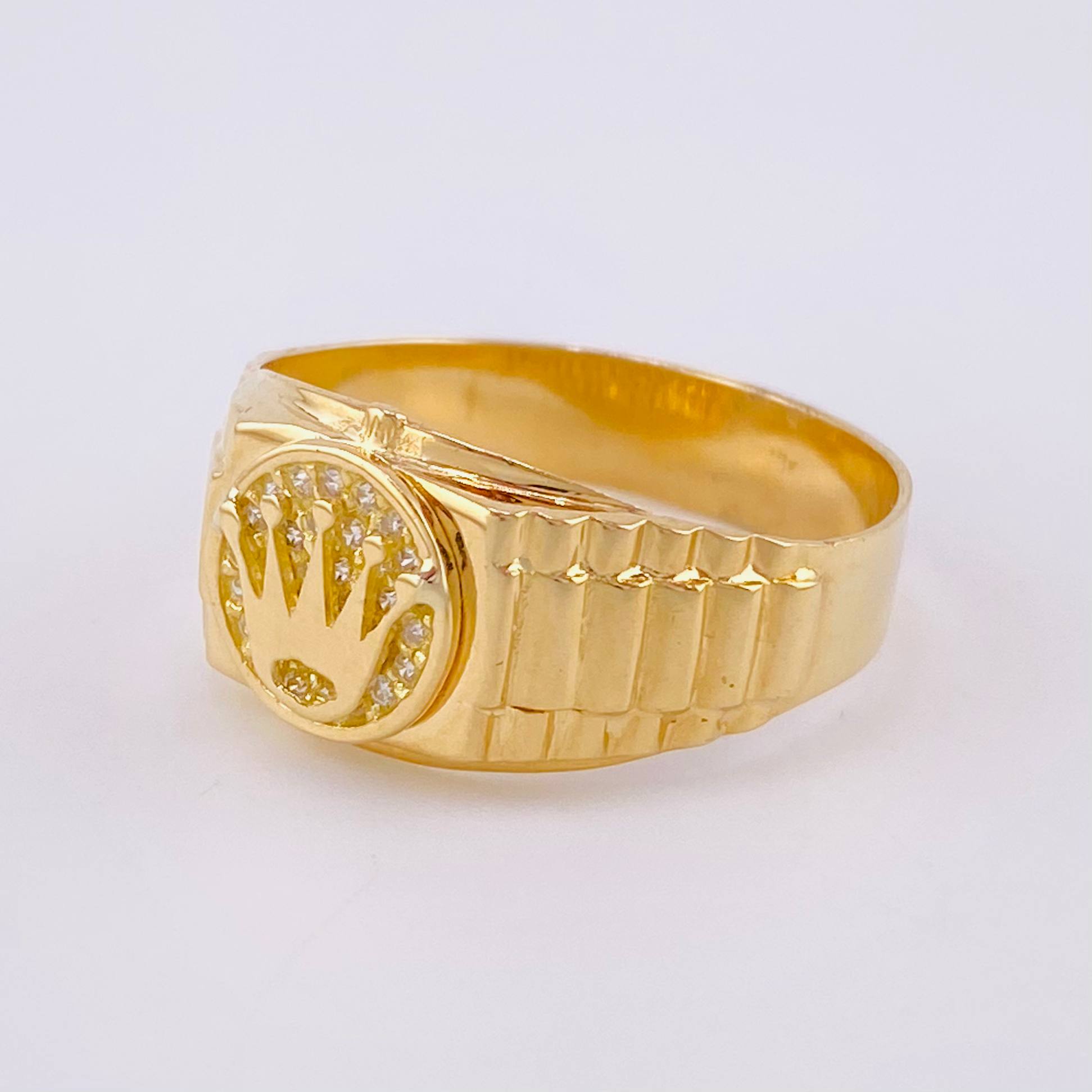 Anillo Correa Corona 4g / T6 3/4 Oro Amarillo 18K