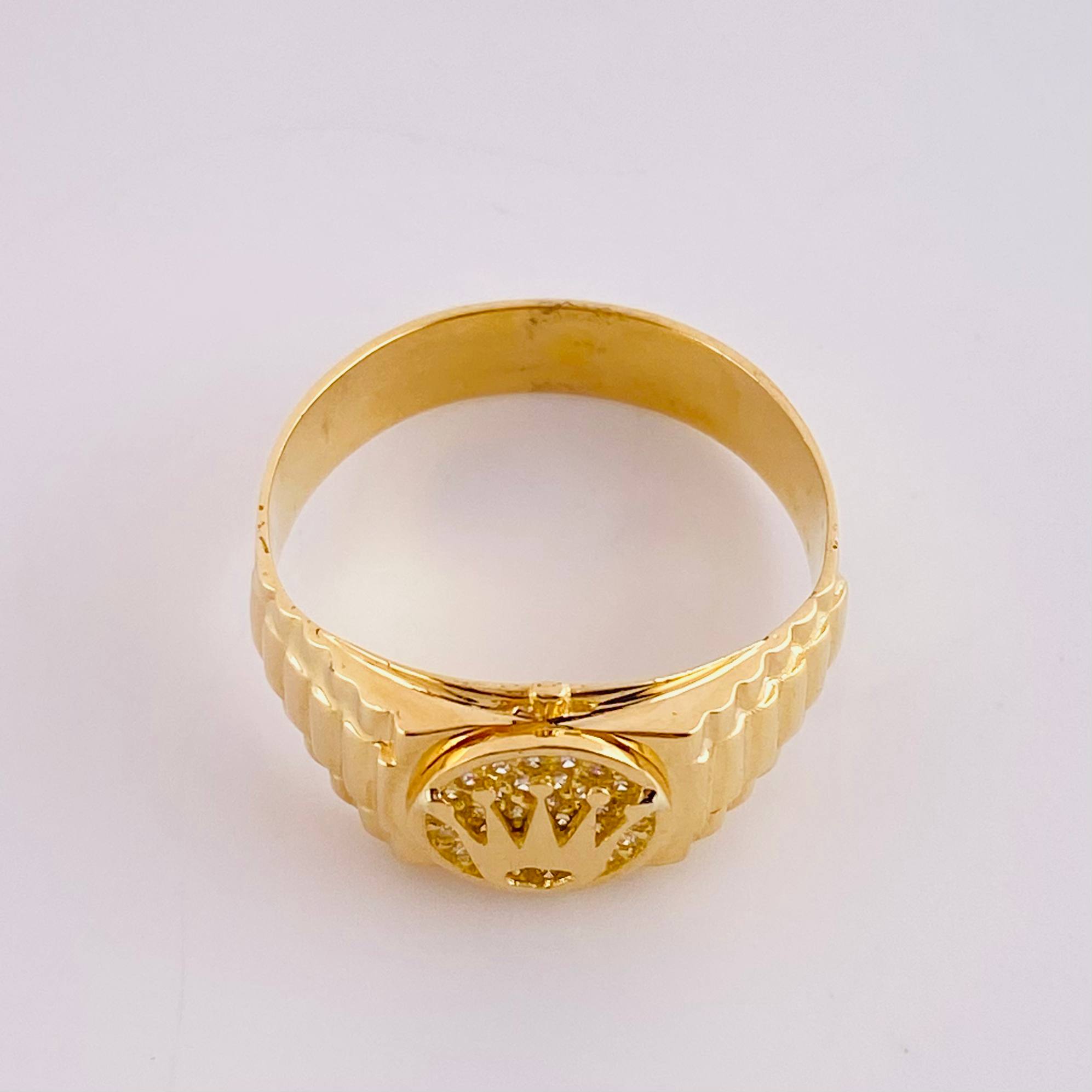 Anillo Correa Corona 3.95g / T9 3/4 Oro Amarillo 18K