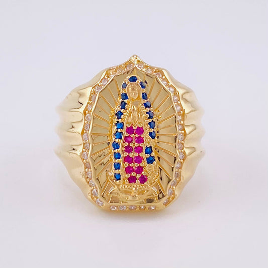 Anillo Virgen de Guadalupe 6.8g / T8 1/4 Oro Amarillo 18K