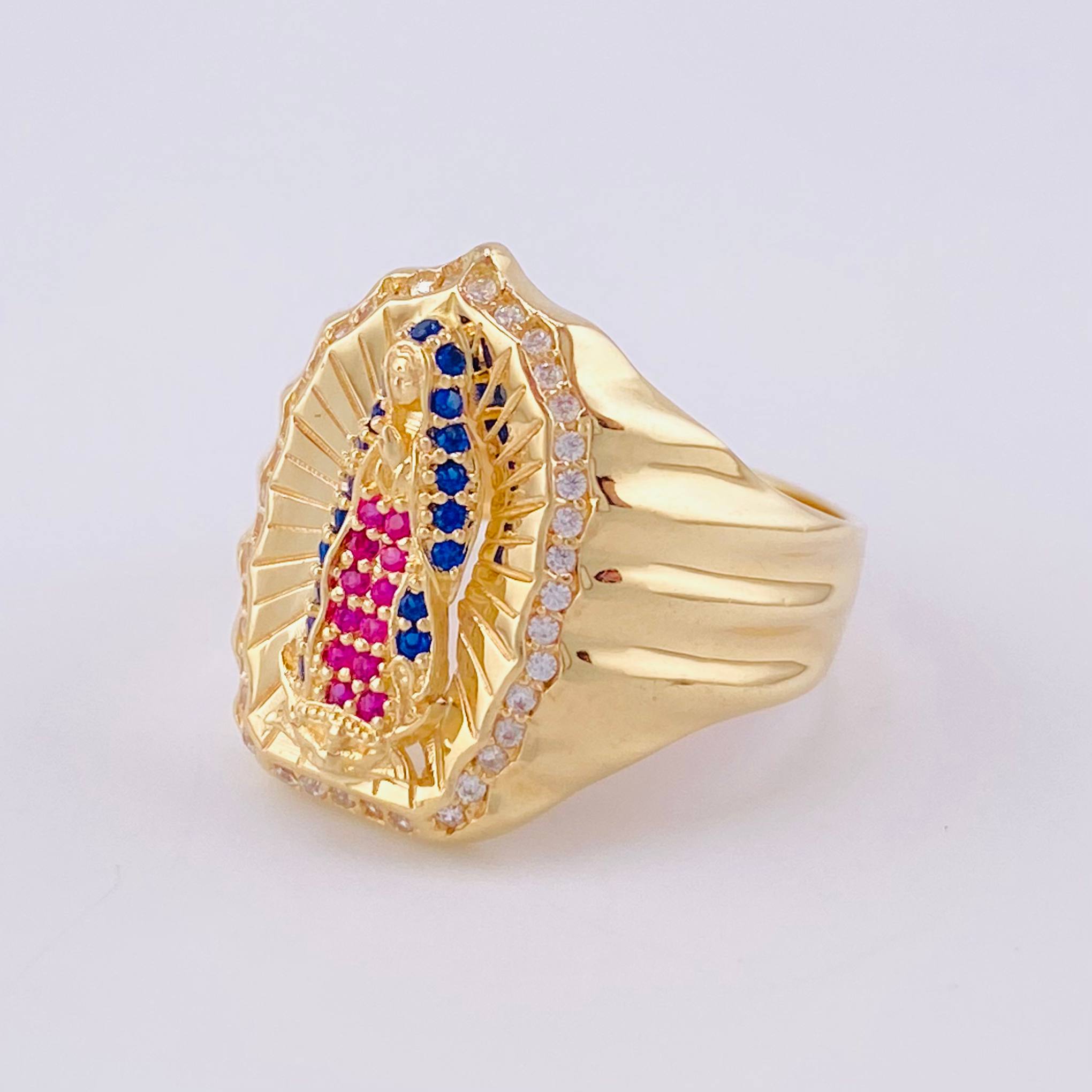 Anillo Virgen de Guadalupe 6.8g / T8 1/4 Oro Amarillo 18K