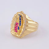 Anillo Virgen de Guadalupe 6.8g / T8 1/4 Oro Amarillo 18K