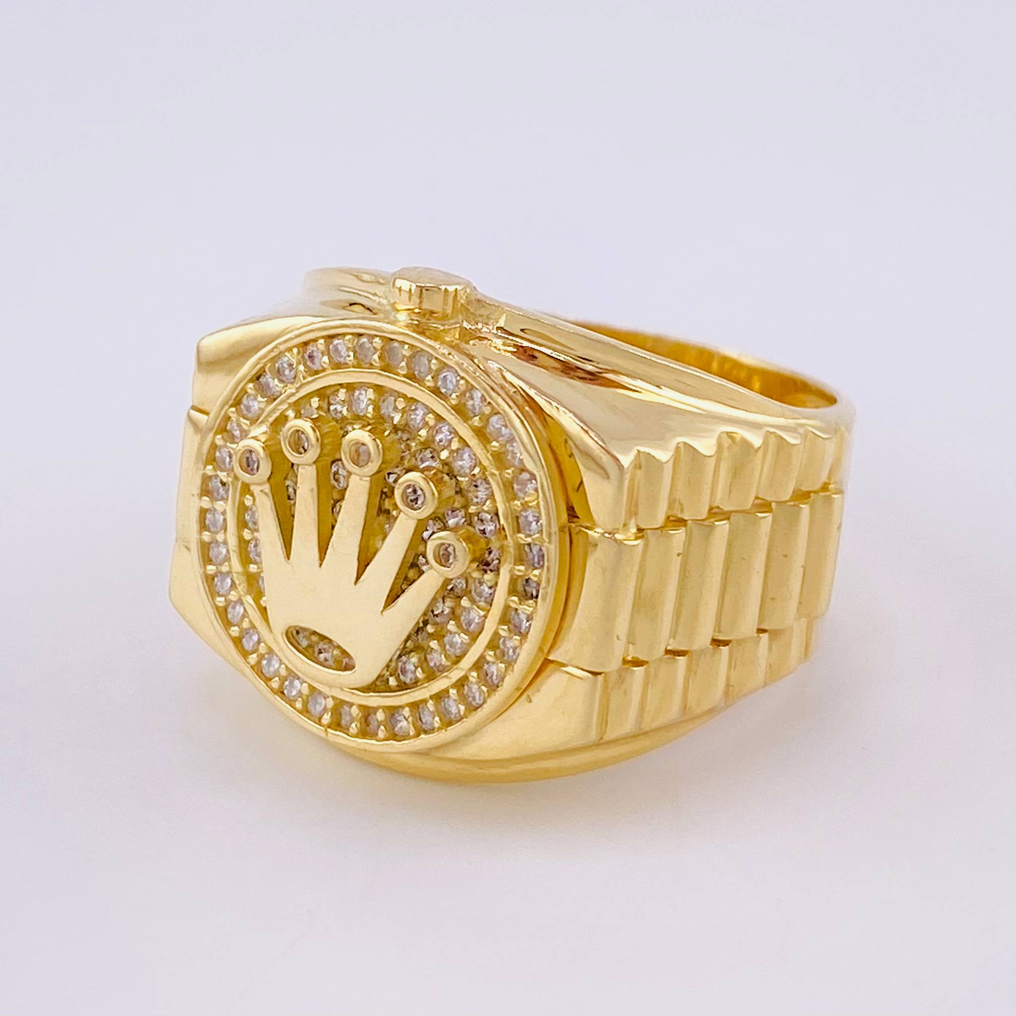 Anillo Cinturón Corona 8g / T10 3/4 Oro Amarillo 18K