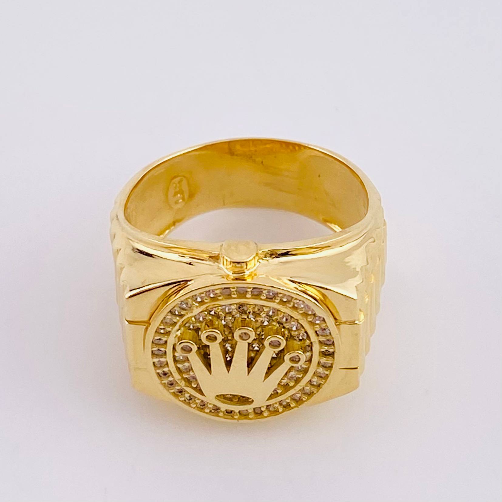 Anillo Cinturón Corona 7.95g / T9 1/4 Oro Amarillo 18K