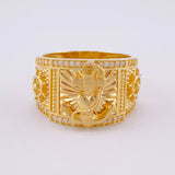 Anillo Ancla Corazón 8.9g / T9 Oro Amarillo 18K