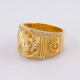 Anillo Ancla Corazón 8.9g / T9 Oro Amarillo 18K