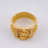 Anillo Ancla Corazón 8.9g / T9 Oro Amarillo 18K