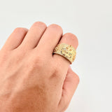 Anillo Ancla Corazón 8.9g / T9 Oro Amarillo 18K