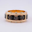Anillo Trio Bolas de Fuego 16.45g / T12 3/4 Dos Oros Blanco Rosa 18K