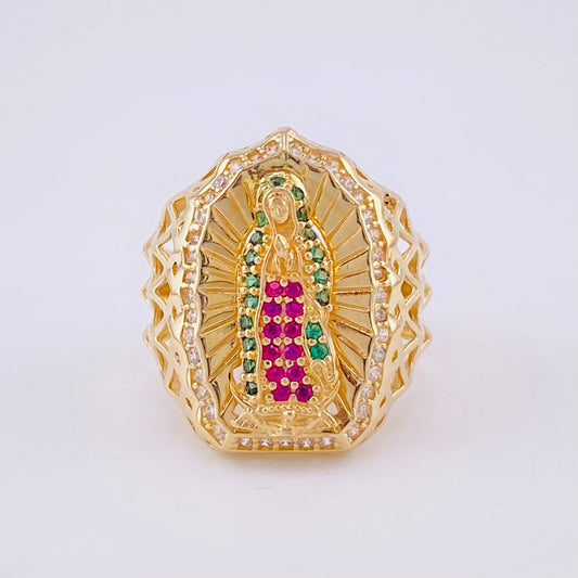 Anillo Virgen de Guadalupe 5g / T5 1/2 Oro Amarillo 18K