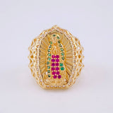 Anillo Virgen de Guadalupe 5g / T5 1/2 Oro Amarillo 18K