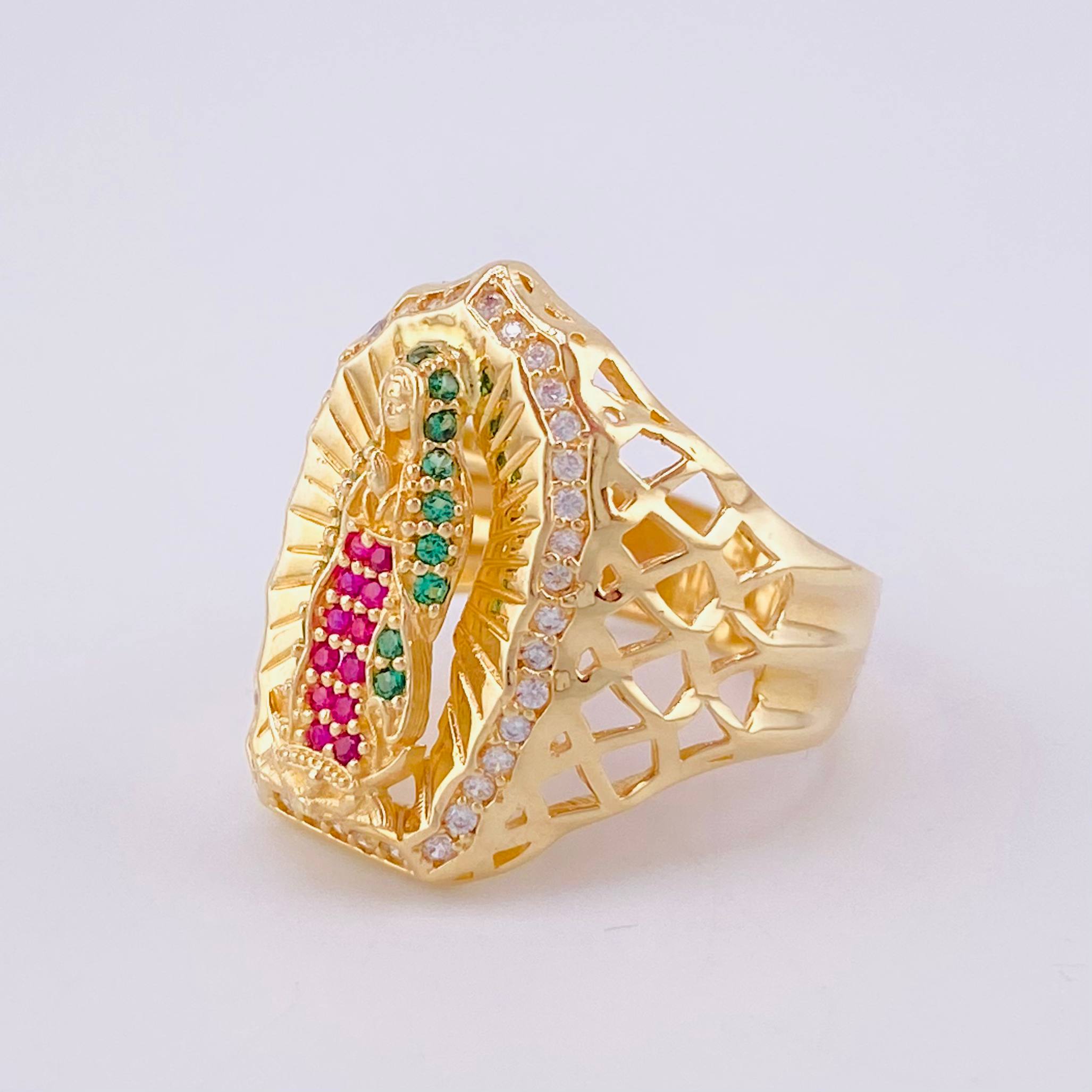 Anillo Virgen de Guadalupe 5g / T5 1/2 Oro Amarillo 18K