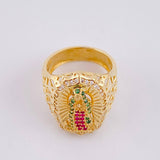 Anillo Virgen de Guadalupe 4.85g / T5 Oro Amarillo 18K