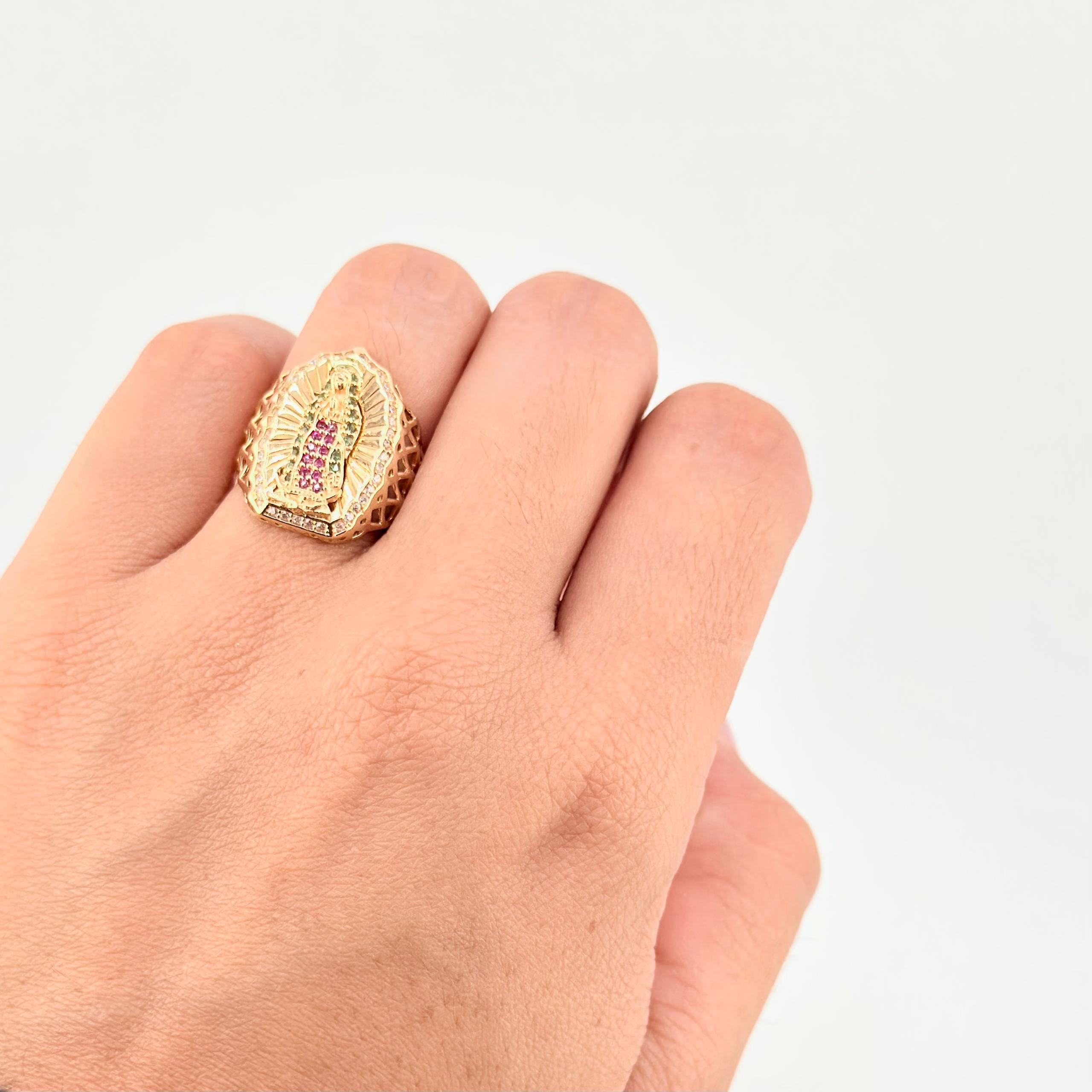 Anillo Virgen de Guadalupe 5g / T5 1/2 Oro Amarillo 18K