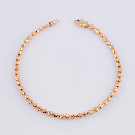 Pulso Militar Media Luna 7.2g / 21cm / 3mm Oro Rosa 18K