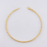Tobillera Militar Media Luna 8.3g / 25.6cm / 3mm Oro Amarillo 18K