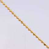 Tobillera Militar Media Luna 8.3g / 25.6cm / 3mm Oro Amarillo 18K