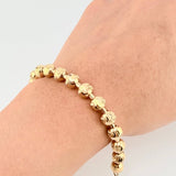 Pulso Militar Media Luna 16.65g / 20.5cm / 7mm Oro Amarillo 18K