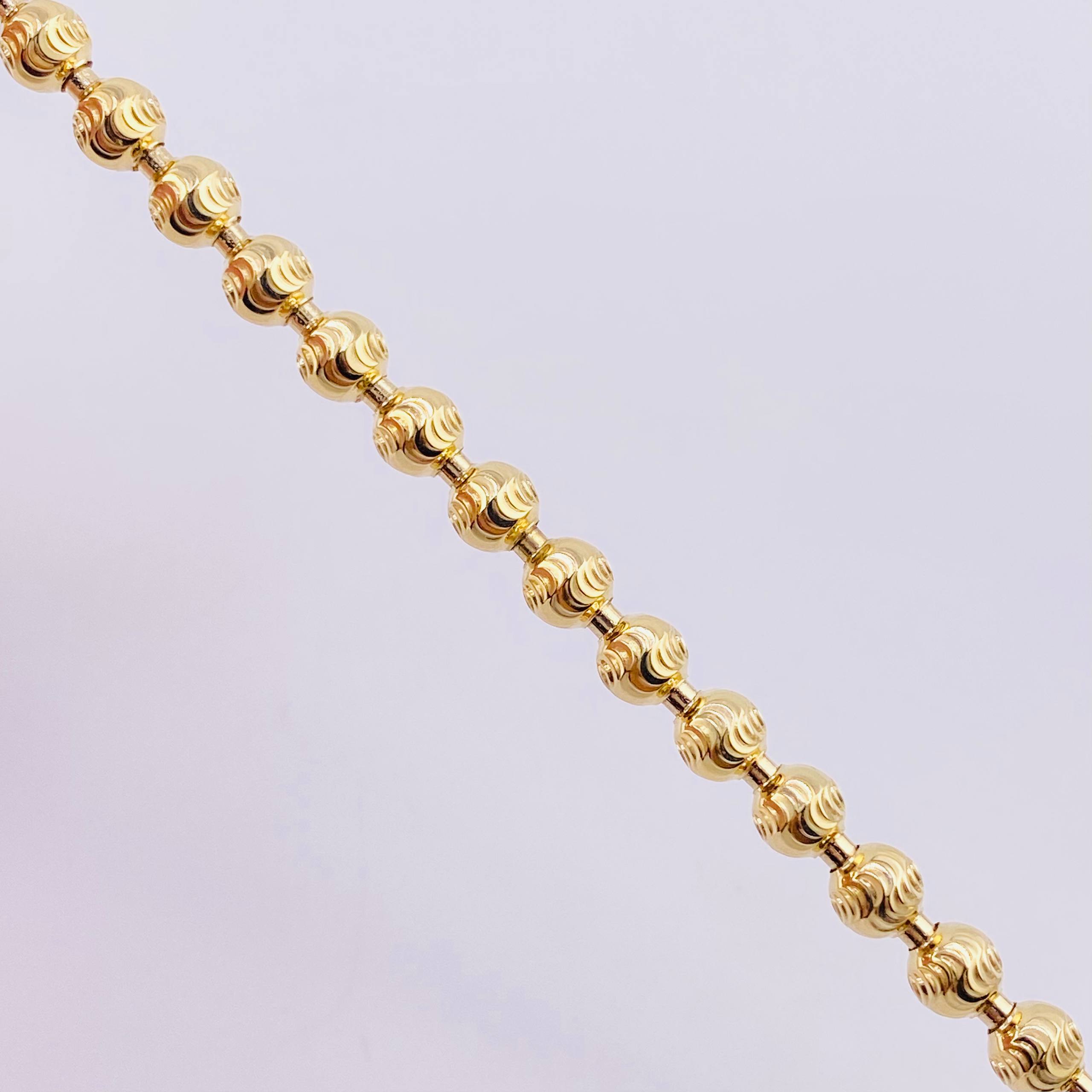 Pulso Militar Media Luna 9.75g / 20.2cm / 5mm Oro Amarillo 18K