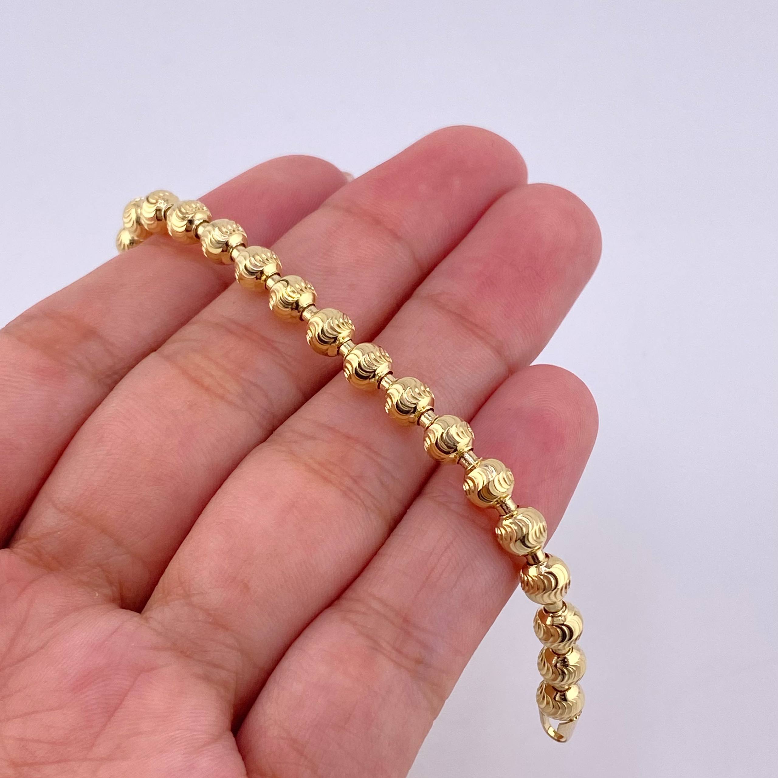 Pulso Militar Media Luna 8.45g / 17cm / 5mm Oro Amarillo 18K