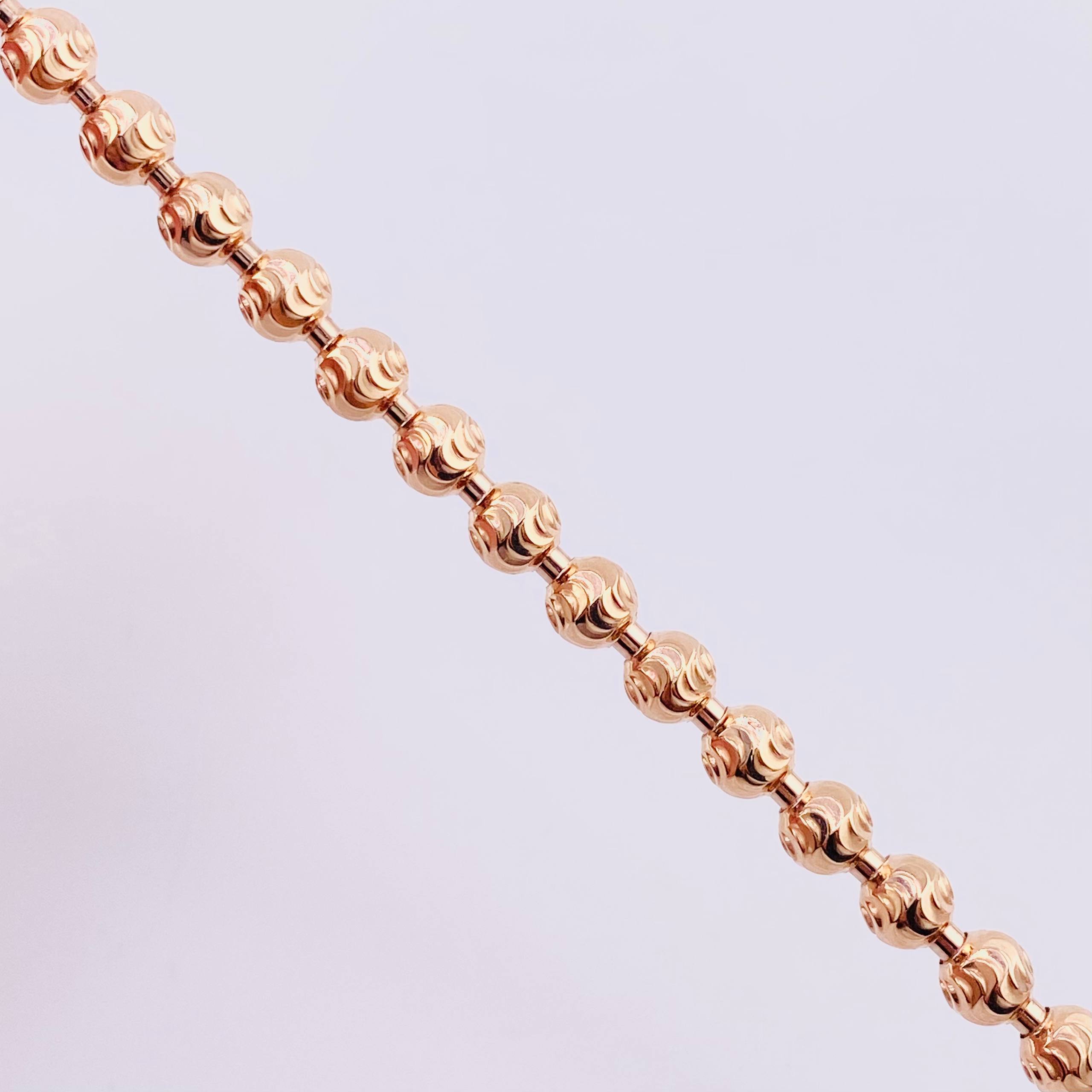 Pulso Militar Media Luna 8.85g / 18.2cm / 5mm Oro Rosa 18K