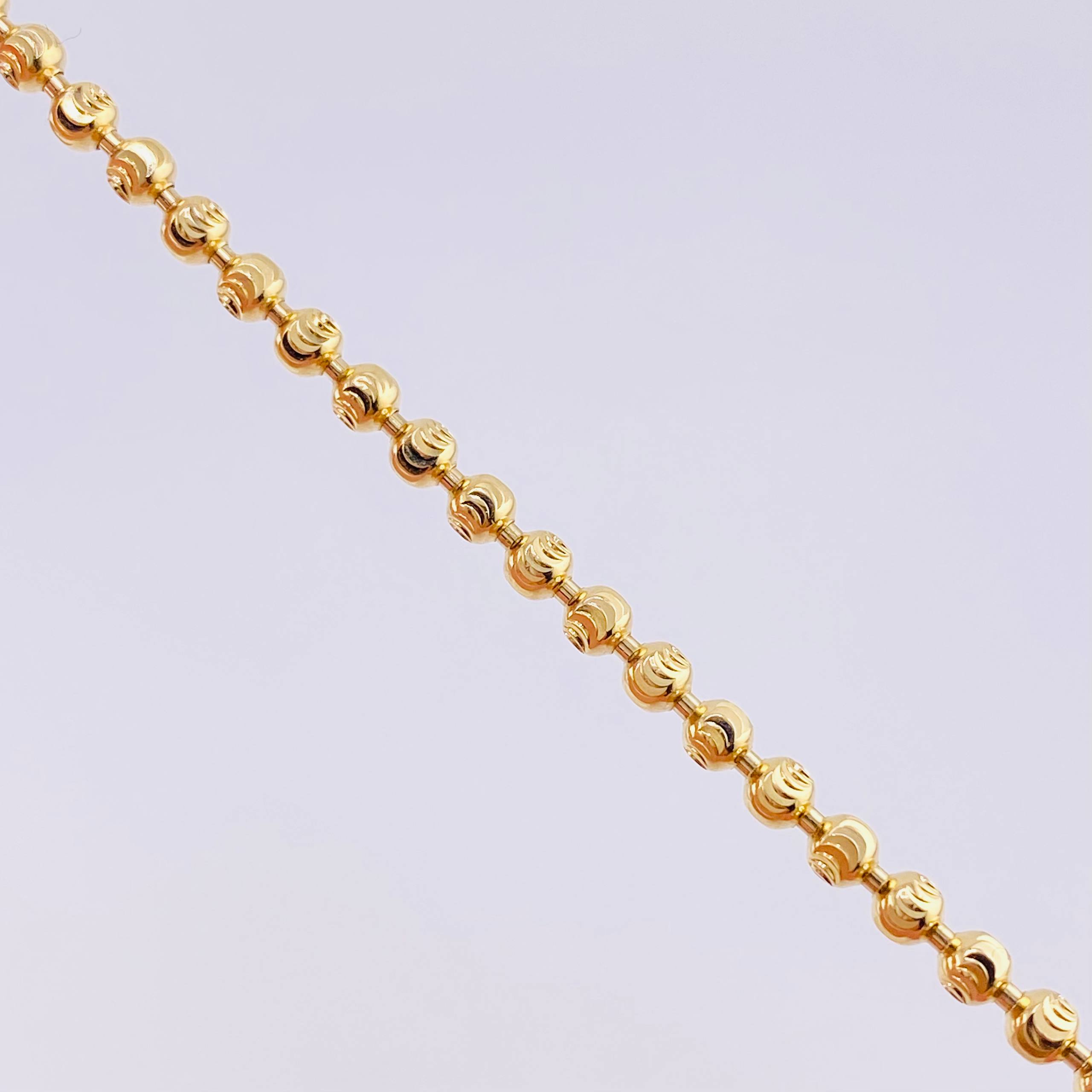 Pulso Militar Media Luna 5.45g / 17.5cm / 3mm Oro Amarillo 18K