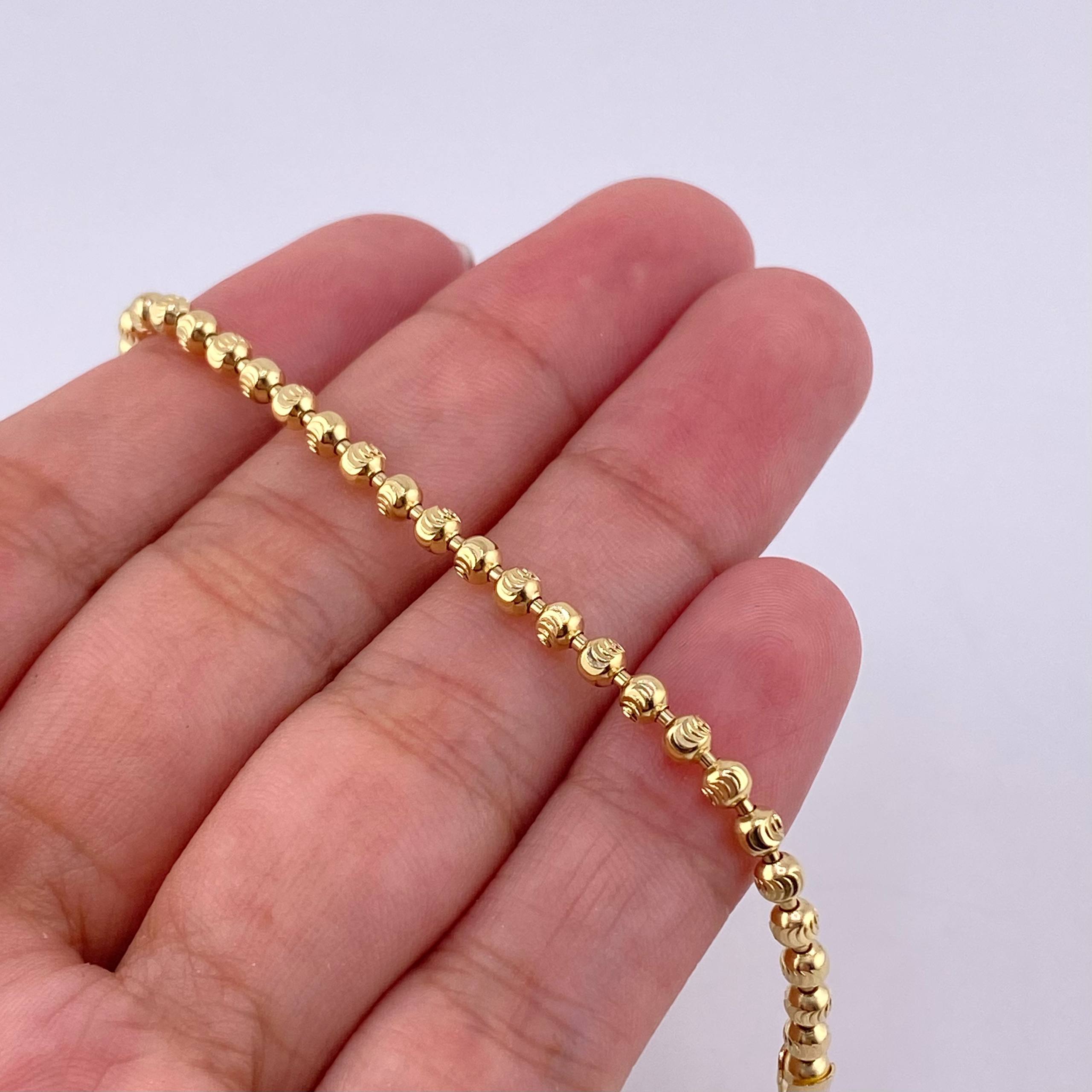 Pulso Militar Media Luna 8.4g / 22.2cm / 3mm Oro Amarillo 18K