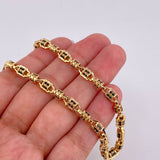 Cadena Rustica Cilindros 53g / 65cm / 5mm Oro Amarillo 18K