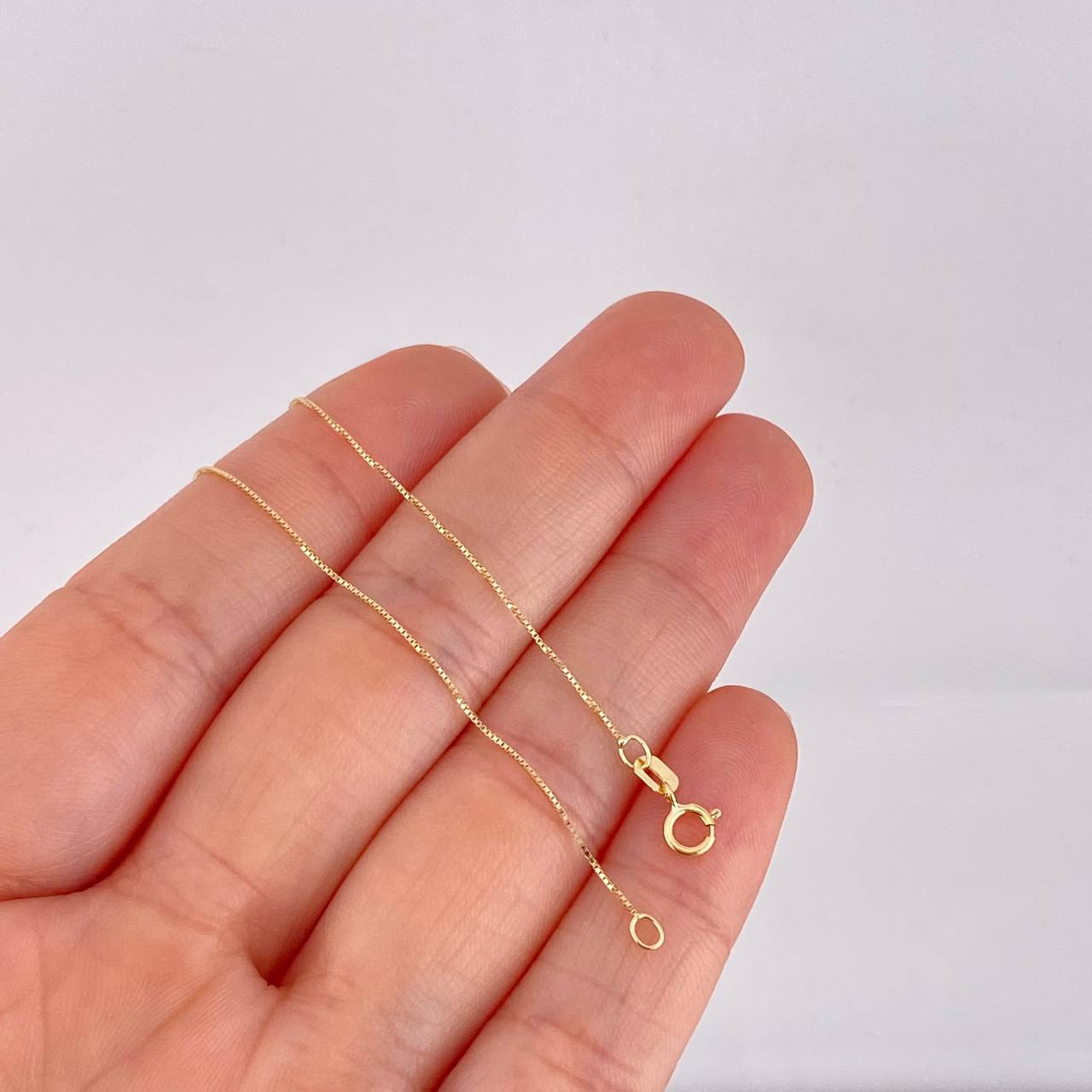 Cadena Veneciana 0.8g / 40cm / 0.6mm Oro Amarillo 18K