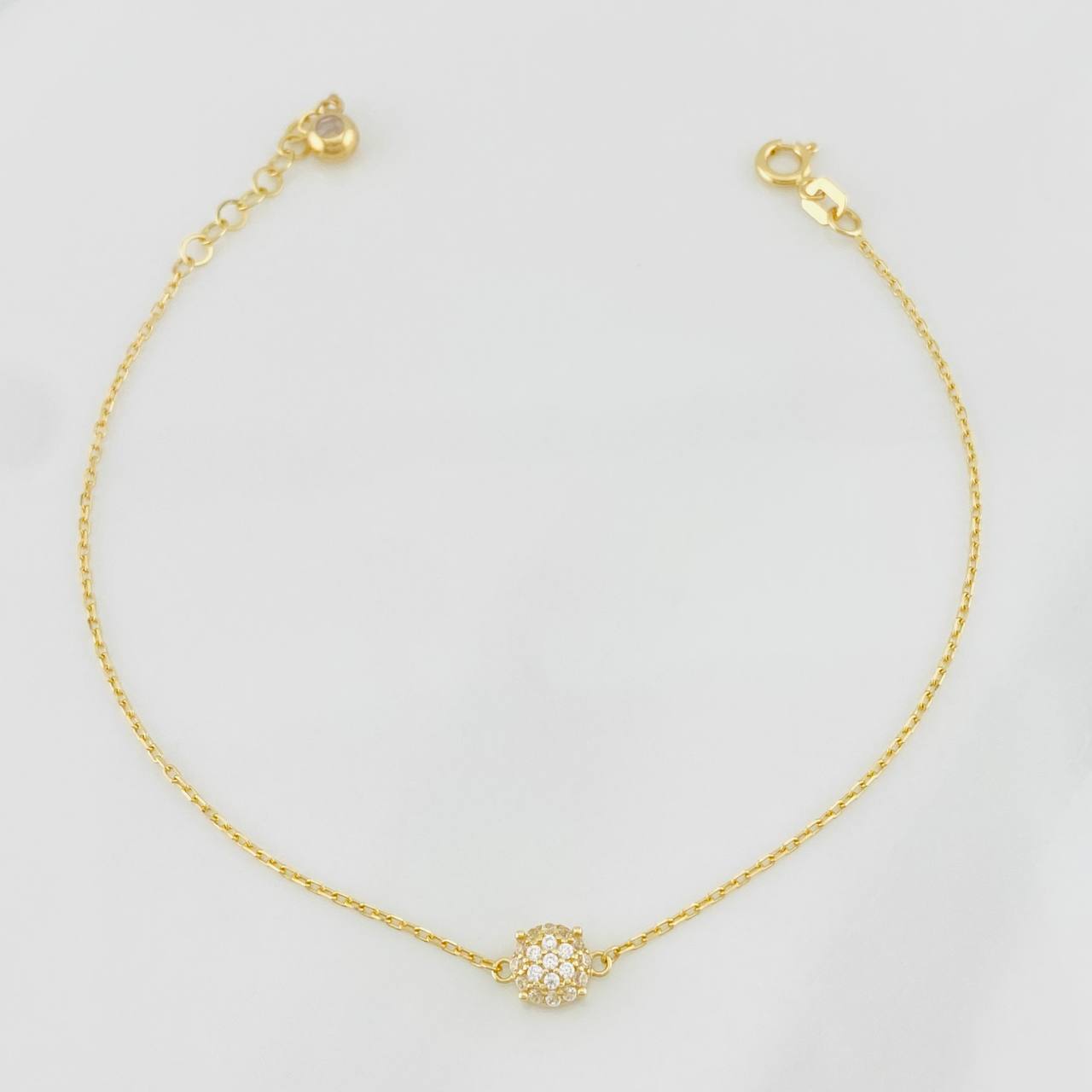 Pulso Modulable Aro Seguido Tupido 1.55g / 17cm - 20cm / 0.7mm Oro Amarillo 18K