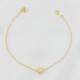 Pulso Modulable Aro Seguido Tupido 1.55g / 17cm - 20cm / 0.7mm Oro Amarillo 18K