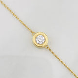 Pulso Modulable Aro Seguido Circulo 1.95g / 17cm - 20cm / 0.7mm Oro Amarillo 18K