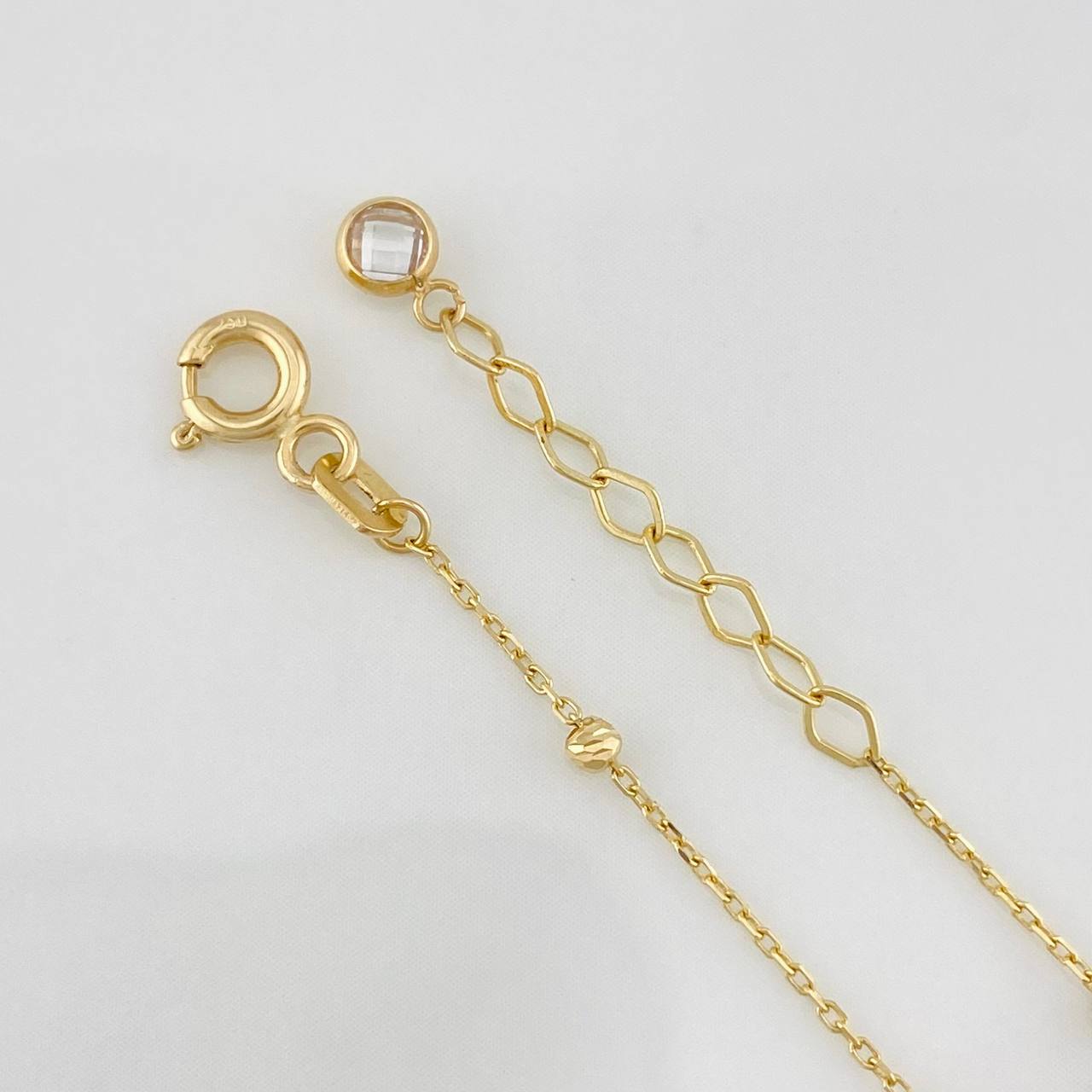 Pulso Modulable Aro Seguido Cruces 1.3g / 17.5cm - 20cm / 0.6mm Oro Amarillo 18K
