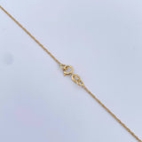 Set Cadena Singapur 1.15gr / 50cm / 0.6mm + Dije Cruz 0.35gr / 1.5cm Oro Amarillo 18K (Oferta) &